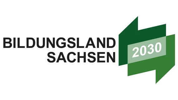 Schriftzug "Bildungsland Sachsen 2030"