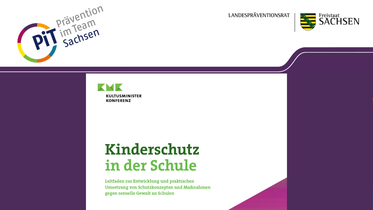 zeigt die Frontseite der Publikation mit Aufschrift: »Kinderschutz in der Schule«