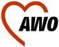 Rotes Herz mit AWO - Schriftzug