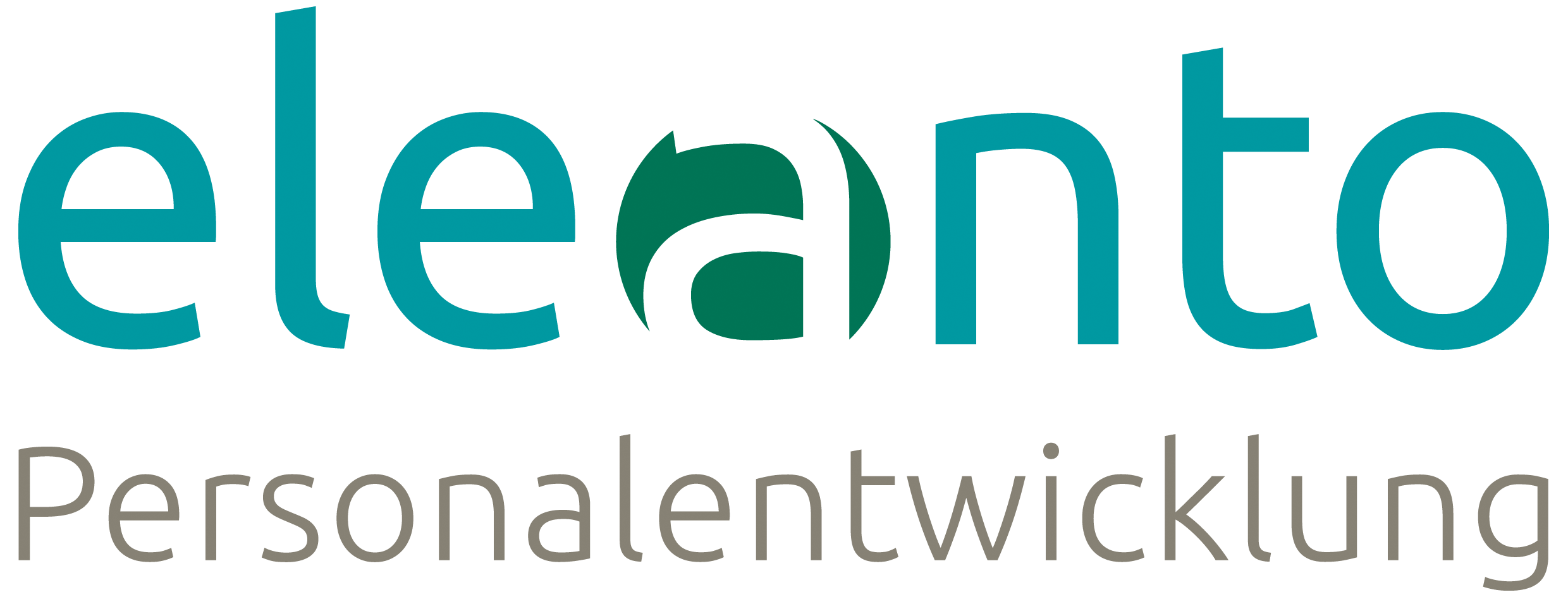 Das Firmenlogo in türkis. Unter dem Logo steht Personalentwicklung.